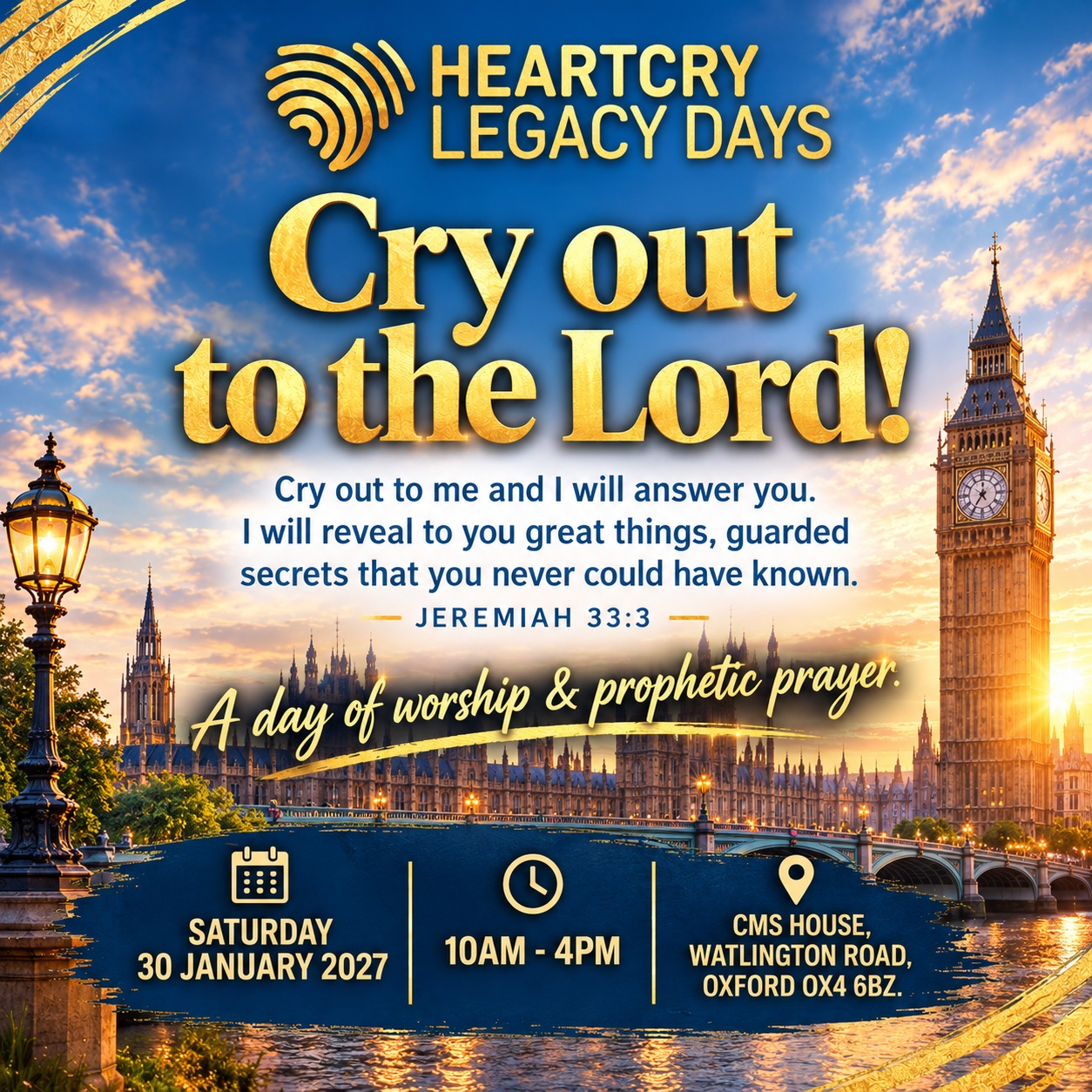 HEARTCRY LEGACY DAYS – CRY OUT TO THE LORD 30.01.27